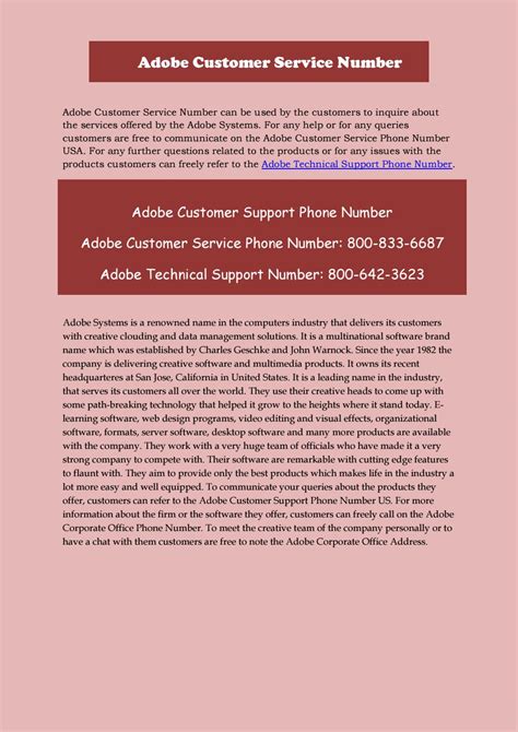 Click the Support tab. . Adobe customer service number